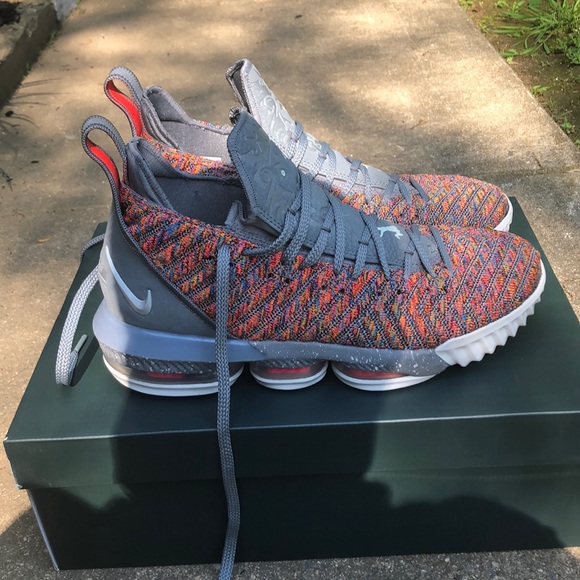 lebron 16 multicolor size 14